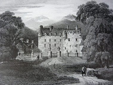 Traquair House Engraving Print